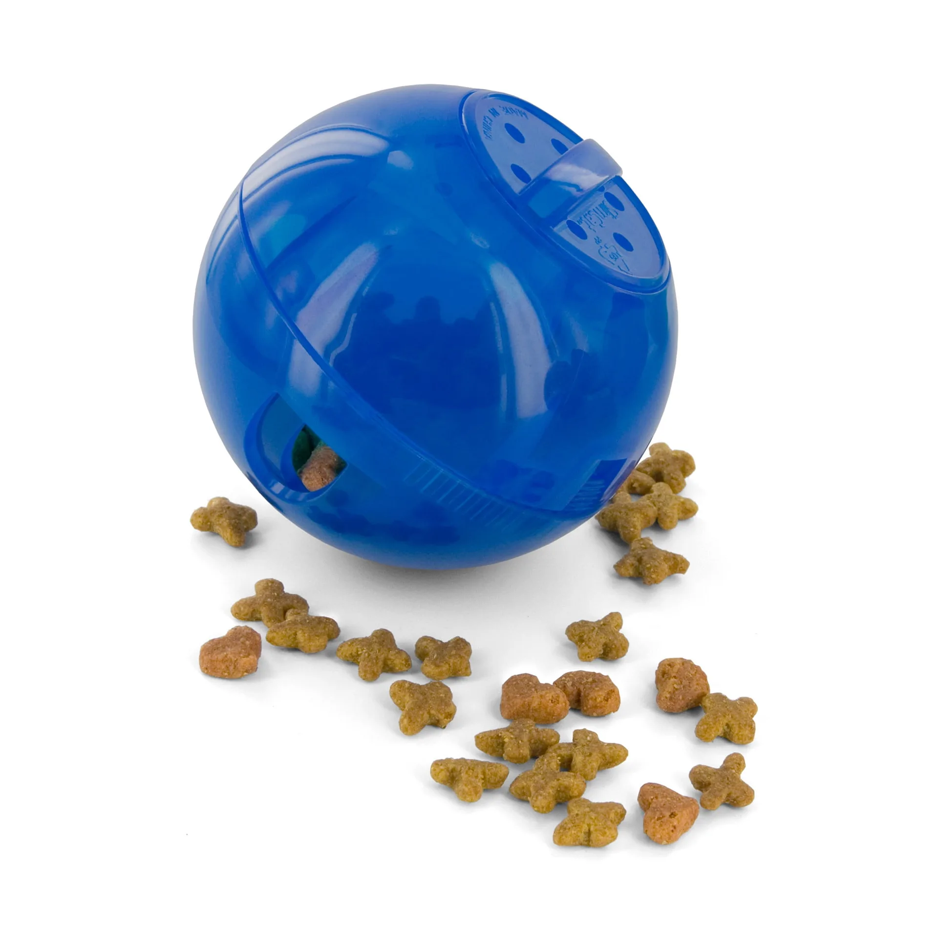 PetSafe Slimcat Interactive Feeder Ball for Cats | Fill with Food & Treats | Blue