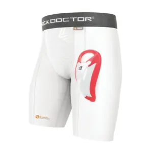 Shock Doctor CompShor w/BioCup | Boys (White)