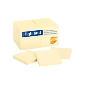 Highland Notes | 3 Inch. x 3 Inch. | Yellow | 24 Pads/Pack