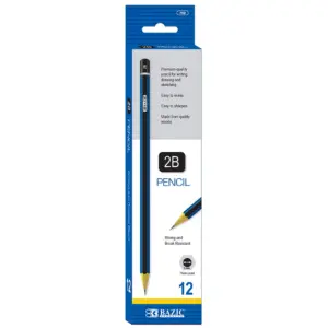 BAZIC Drawing Sketching Pencil Set | #2B | for Pro Artists (12/Pack) | 1-Pack