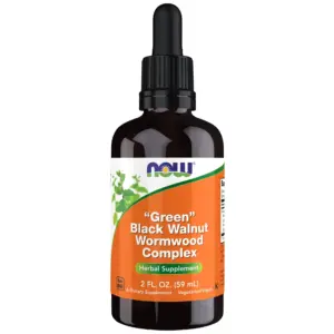 NOW Supplements | Green Black Walnut Wormwood Complex Liquid with Dropper | Herbal Supplement | 2-Ounce