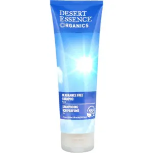 Desert Essence Fragrance Free OKA4Shampoo | 8 fl Ounce | Unscented Gentle Cleanser with Jojoba Oil | Green Tea and Comfrey | Softens and Strengthens Hair | Adds Shine | For Sensitive Scalps