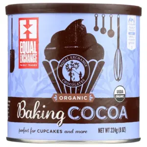 Equal Exchange Authentic Fair Trade Cocoa Baking Cocoa | 8 Ounce