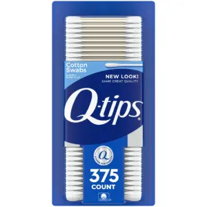 (12 pack) Q-tips Cotton Swabs | Hygiene Shield | For First Aid | Beauty & Baby | 100% Cotton | 300 Count