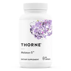 THORNE | Melaton-5 | 5mg Melatonin | Supports Circadian Rhythms | Restful Sleep | & Relaxation* | Gluten-Free | Soy-Free | Dairy-Free | 60 Capsules