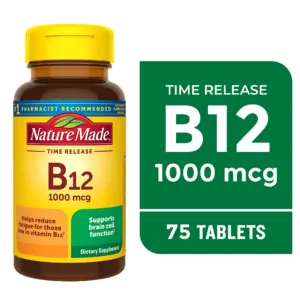 Nature Made Vitamin B12 1000 mcg Time Release Tablets | Dietary Supplement | 75 Count