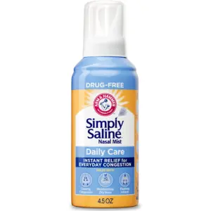 ARM and HAMMER Simply Saline Nasal Care Daily Mist 4.5oz Instant Relief for Every Day Congestion One 4.5oz Bottle