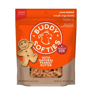 Buddy Biscuits Softies Soft and Chewy Dog Treats | Peanut Butter | 6 Ounce. Bag