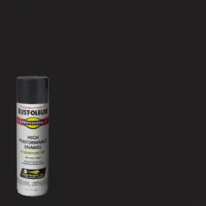 Black | Rust-Oleum Professional High Performance Enamel Semi-Gloss Spray Paint | 15 Ounce | Single