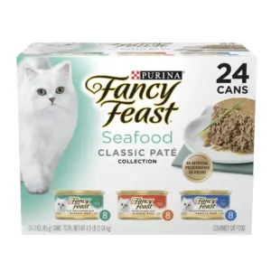 Purina Fancy Feast Classic Pate Kitten Food | Wet Cat Food | Seafood | 3 Ounce Cans (24 Pack)