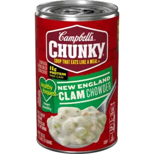 Campbell's Chunky Soup | Ready to Serve Healthy Request New England Clam Chowder | 18.8 Ounce Can | Single