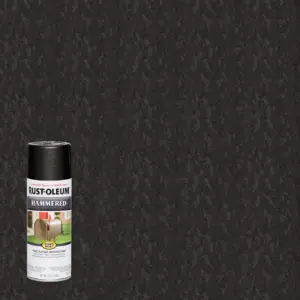 Black | Rust-Oleum Stops Rust Hammered Spray Paint-7215830 | 12 Ounce | 6 | Single