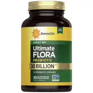 Renew Life Adult 50+ Probiotic Supplement Capsules | Unisex | 30 Billion CFU | 30 Count