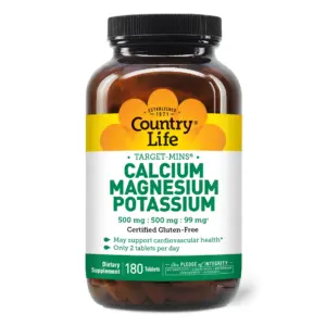Country Life Calcium Magnesium Potassium 180 Tablet | 180 ct