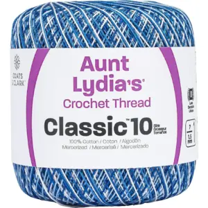 C&C Aunt Lydia's Classic Crochet Sz10 Shaded Blues | Single | Shades of Blue
