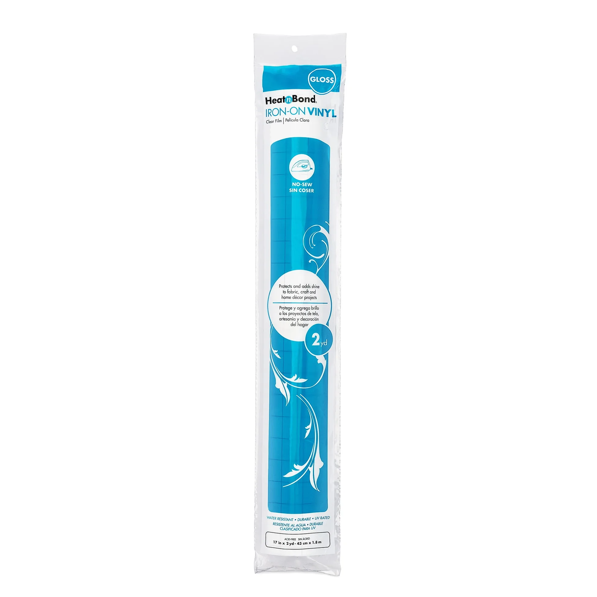 Heatnbond Clear Gloss Finish Iron-On Vinyl | 17 Inches x 2 Yards