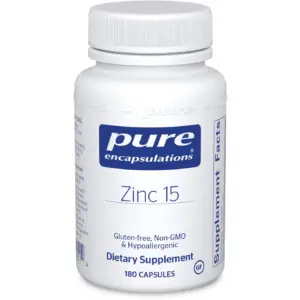Pure Encapsulations Zinc 15 mg | Zinc Picolinate Supplement for Immune System Support | Growth & Development | Wound Healing | Prostate | & Reproductive Health* | 180 Capsules