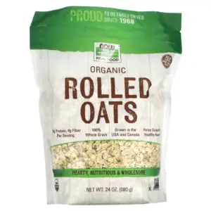 Now Real Food | Organic Rolled Oats | Oatmeal | 24 Ounce Bag