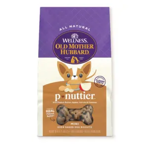 Old Mother Hubbard by Wellness Classic P Nuttier Natural Mini Biscuits Dog Treats | 20 Ounce bag | 20 Ounce