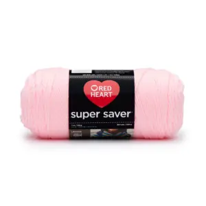 Red Heart Super Saver #4 Worsted Acrylic Yarn | Babypink 7oz/198g 364yd | 1 | Baby Pink