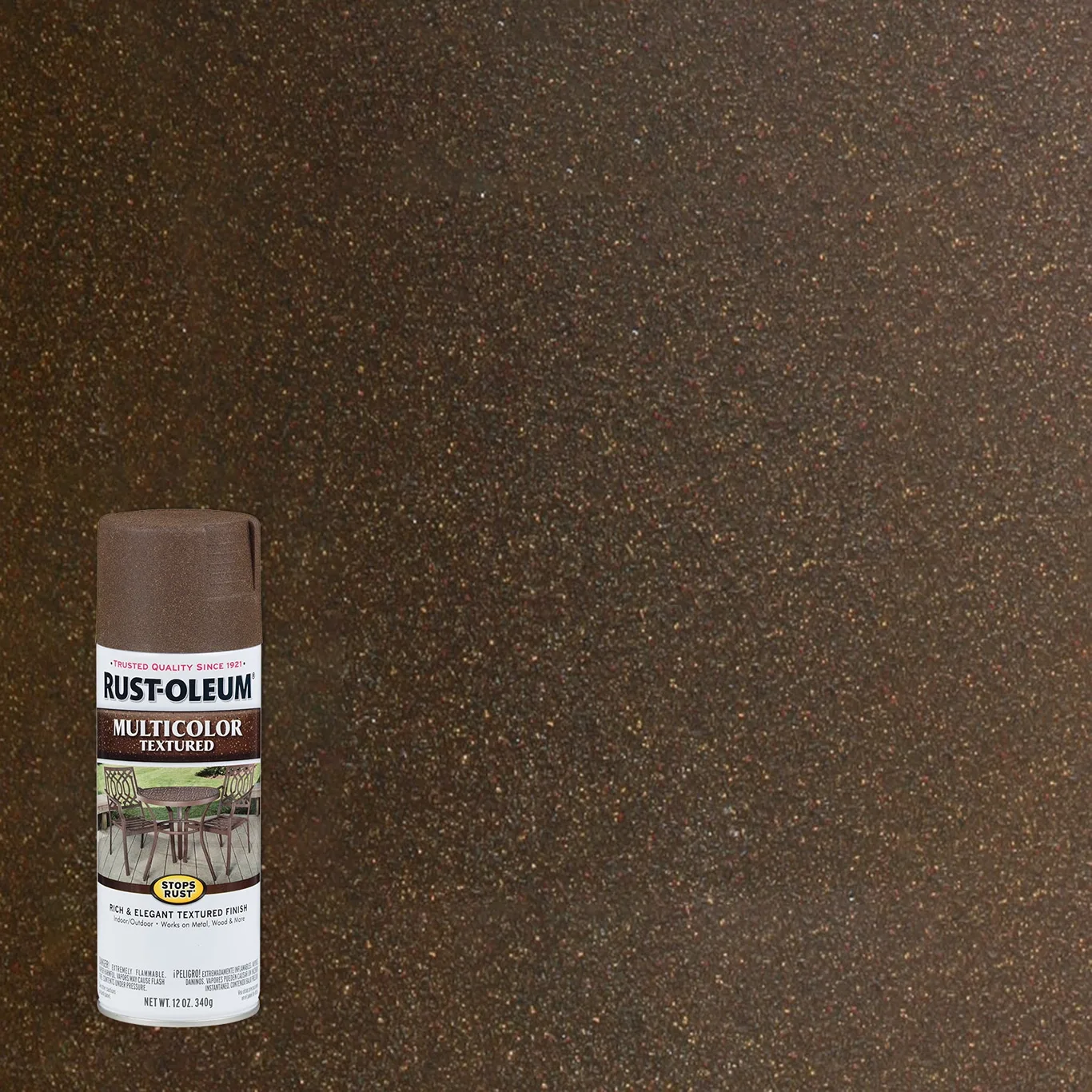 Autumn Brown | Rust-Oleum Stops Rust Multi-Color Textured Spray Paint-223523 | 12 Ounce | Single | 12 Ounce Spray