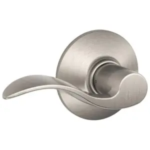 Schlage F10 ACC 619 Accent Hall & Closet Lever | Satin Nickel