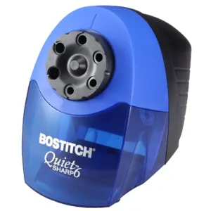 Bostitch QuietSharp 6 Classroom Electric Pencil Sharpener | Blue | Single