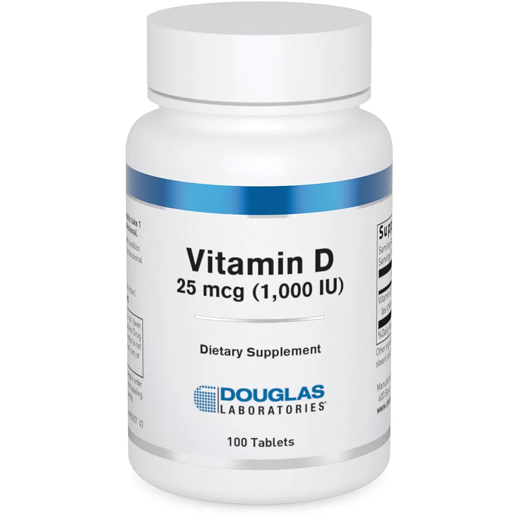 Douglas Laboratories Vitamin D (1,000 I.U.) | Vitamin D3 to Support Bones | Teeth | Cell Growth | & Immune Function* | 100 Tablets