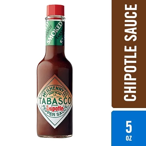 Tabasco Chipotle Pepper Sauce | 5 Ounce Regular Glass Bottle Containing Liquid Hot Sauce | Gluten Free | Single