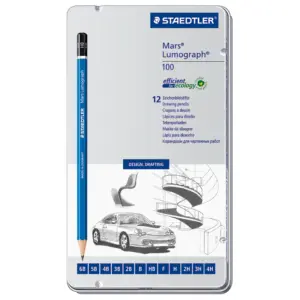 Staedtler Lumograph Pencil Set | 12-Pencils | Medium Degrees