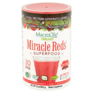 Macrolife Naturals Miracle Reds Superfood Powder | 30 Servings | 10.0 Ounce