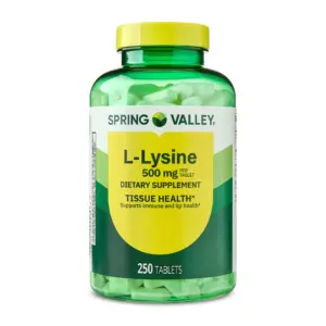 Spring Valley L-Lysine Dietary Supplement Tablets for Tissue Health | 500 mg | 250 Count | 1