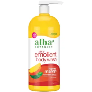 Alba Botanica Very Emollient Bath and Shower Gel Honey Mango | 32 Ounce