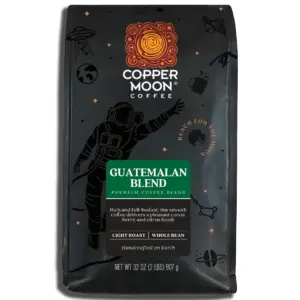 Copper Moon Whole Bean Coffee | Light Roast | Guatemalan Antigua Blend | 2 Lb. Bag | Guatemalan Blend