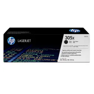 HP 305X (Cartucho de Toner CE410X) | Negro de Alto Rendimiento) | Single