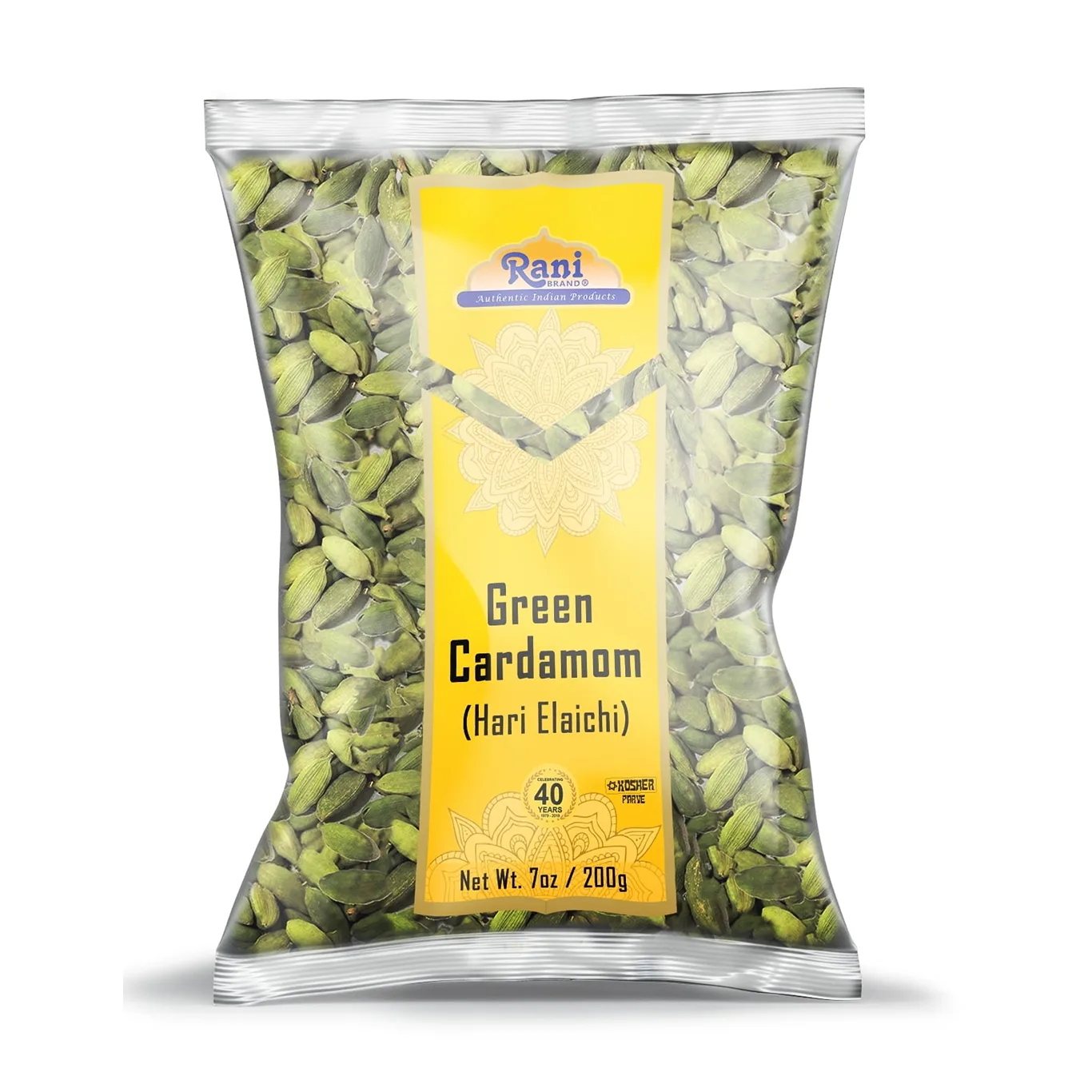 Rani Green Cardamom Pods Spice (Hari Elachi) 7oz (200g) ~ All Natural | Vegan | Gluten Friendly | NON-GMO | Kosher | Product of India