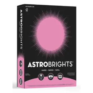 Astrobrights Premium Copy Paper | 8-1/2 x 11 Inches | 24 lbs | Pulsar Pink | 500 Sheets | Single