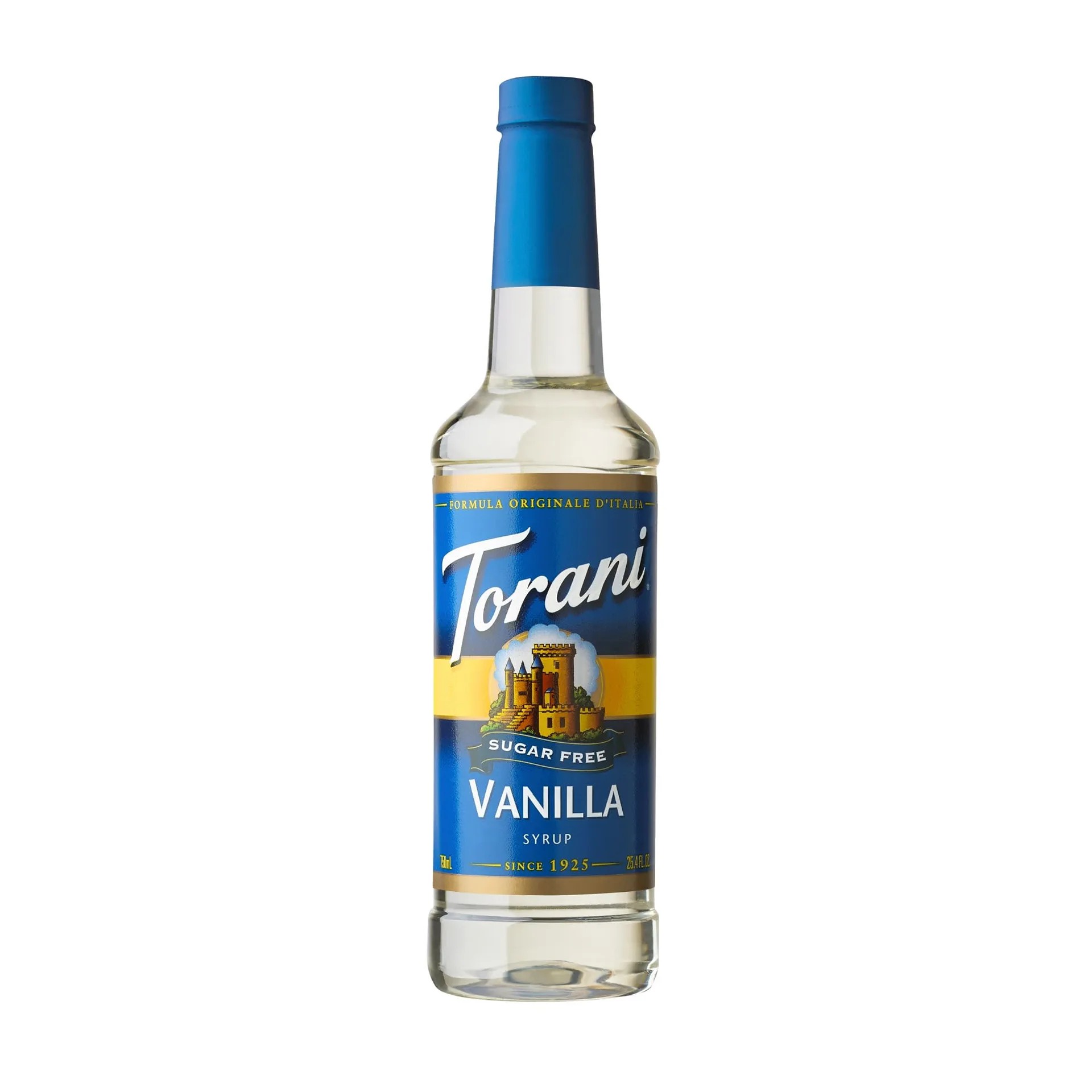 Torani Sugar Free Vanilla Syrup | Coffee Flavoring | Drink Mix | 750ml | 25.4 fl Ounce | Sugar Free Vanilla | Single