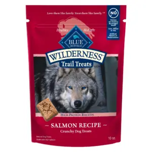 Blue Buffalo Wilderness Trail Treats Dog Biscuits Crunchy Dog Treats | Salmon | 10-Ounce Bag