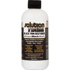 Solution Finish | Black Plastic and Vinyl Trim Restorer | Black (12 Ounce)