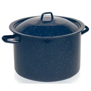 IMUSA 12.0qt Enamel Stock Pot | Blue | 12 quart