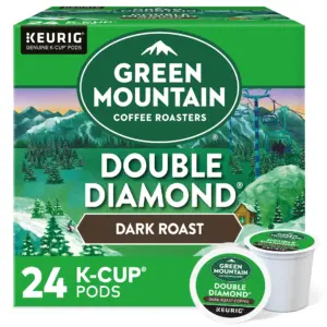 Green Mountain Coffee Roasters Double Diamond | Single-Serve Keurig K-Cup Pods | Dark Roast Coffee | 24 Count