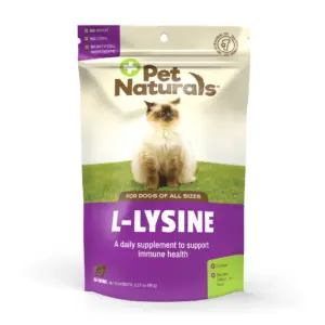 Pet Naturals L-Lysine Immune Support Chew for Cats | Chicken Liver Flavor | 60 Count Bag