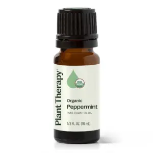 Plant Therapy Organic Peppermint Essential Oil | 100% Pure | USDA Certified Organic | Aromatherapy for Diffuser | Skin | Hair | 10 Milliliters (1/3 Ounce)