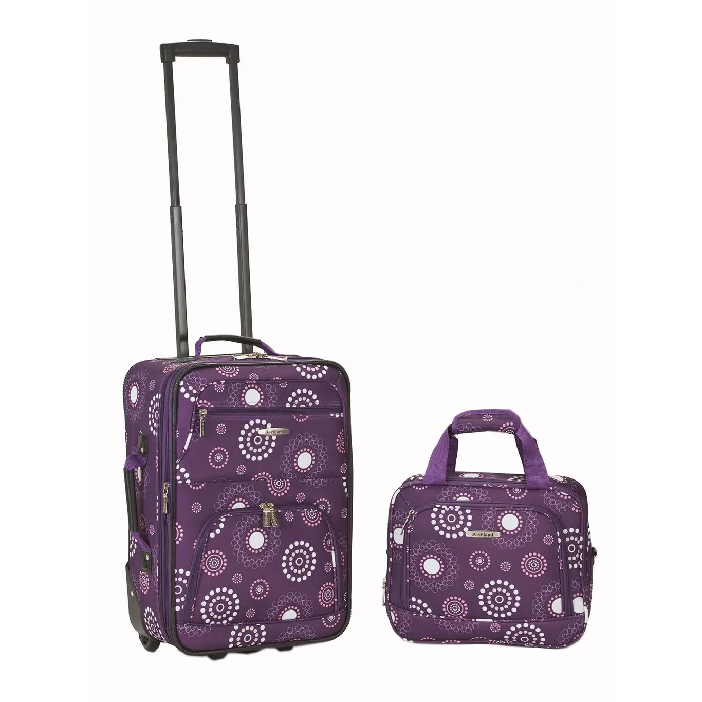 Rockland Fashion Softside Upright 2 Piece Luggage Set F102 (Premium Edition)