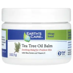 Earths Care Tea Tree Oil Balm Dry Skin Moisturizer with Shea Butter and Vitamin E | 2.5 Ounce