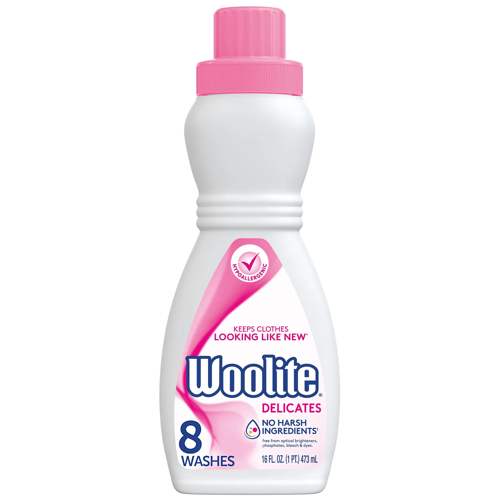 Woolite Delicates Hypoallergenic Liquid Laundry Detergent | 16 fl Ounce | 8 Loads | Hand and Machine Wash | Single