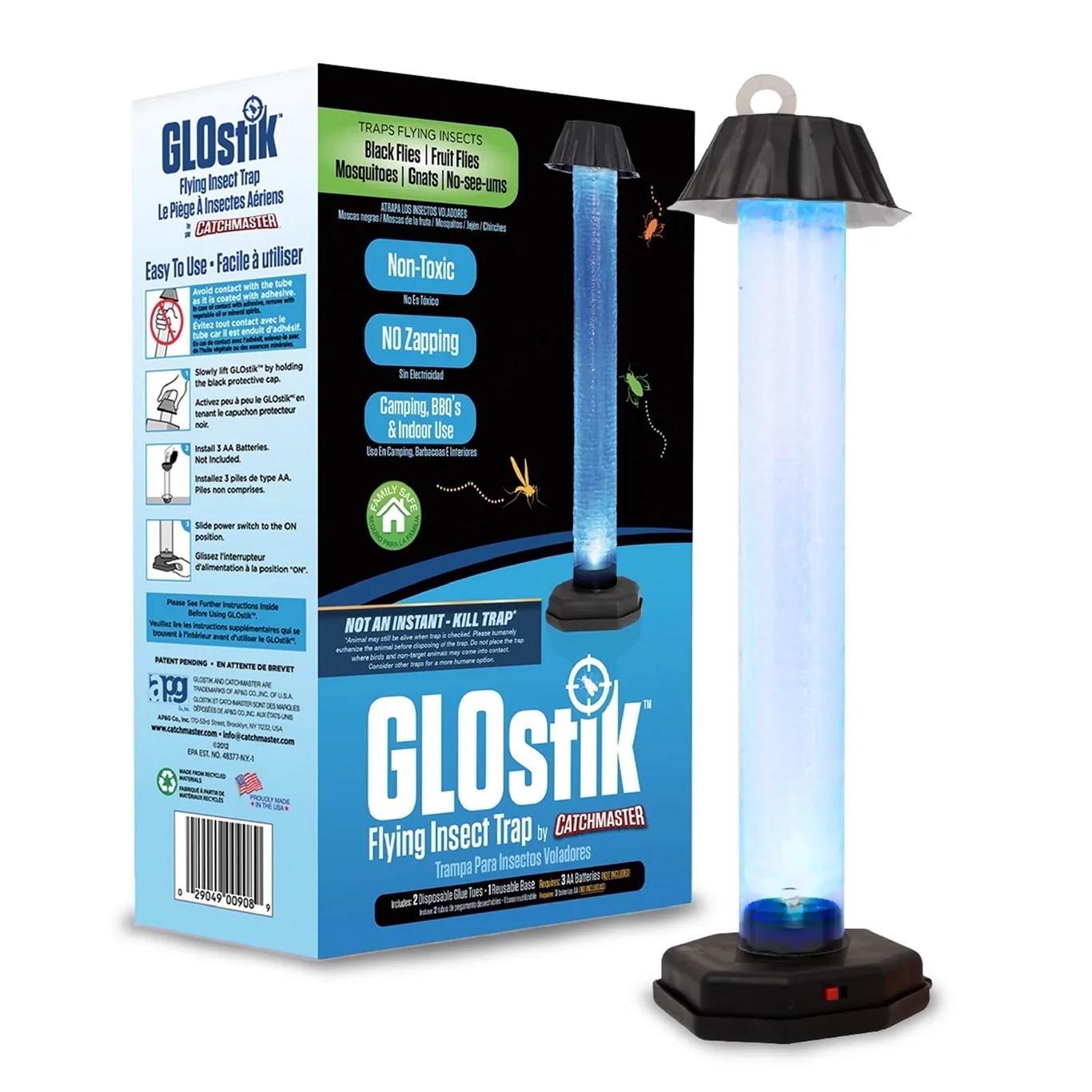 Catchmaster Glostik Flying Insect Trap | Indoor and Outdoor LED Light Mosquito and Fly Trap