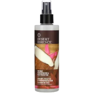 Desert Essence Coconut Hair Defrizzer and Heat Protector | 8.5 fl Ounce (237 Milliliters)