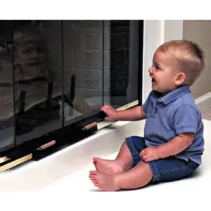 Safety Innovations Fireplace Door Guard Safety Lock Keep Kids Out | 33557